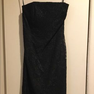 White black lace dress